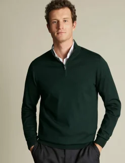 Pure Merino Wool Half Zip Jumper