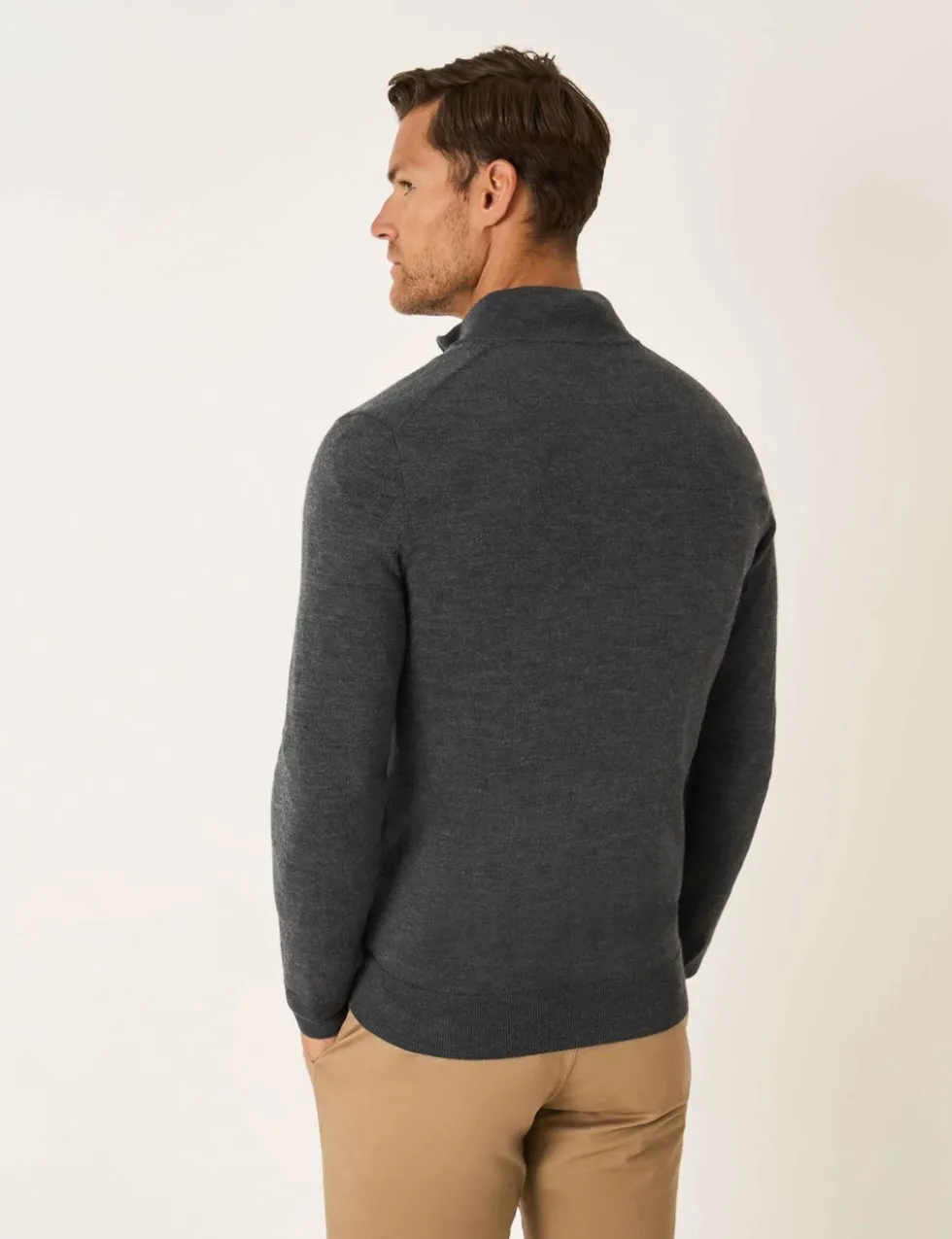 Pure Merino Wool Half Zip Jumper