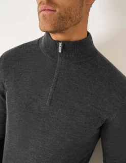 Pure Merino Wool Half Zip Jumper