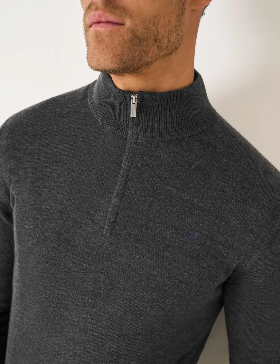 Pure Merino Wool Half Zip Jumper