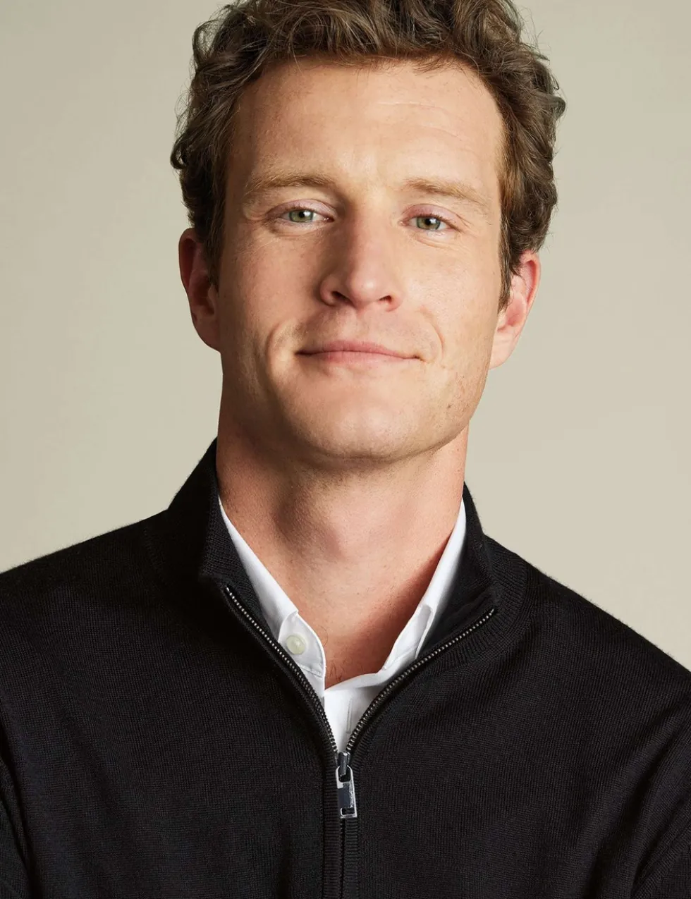Pure Merino Wool Half Zip Jumper