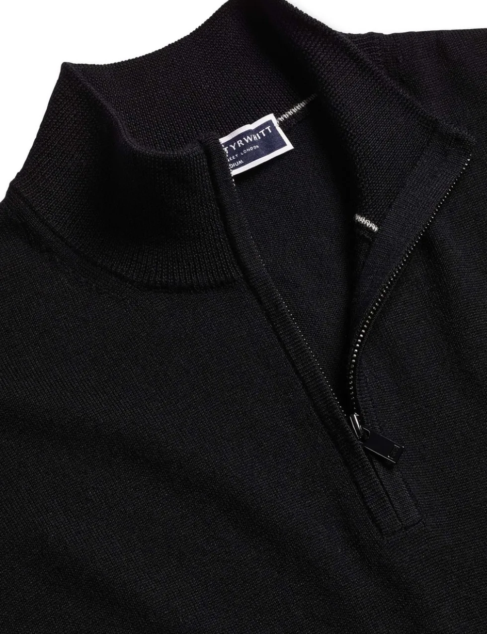 Pure Merino Wool Half Zip Jumper