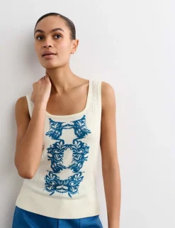 Pure Merino Wool Jacquard Tank Top
