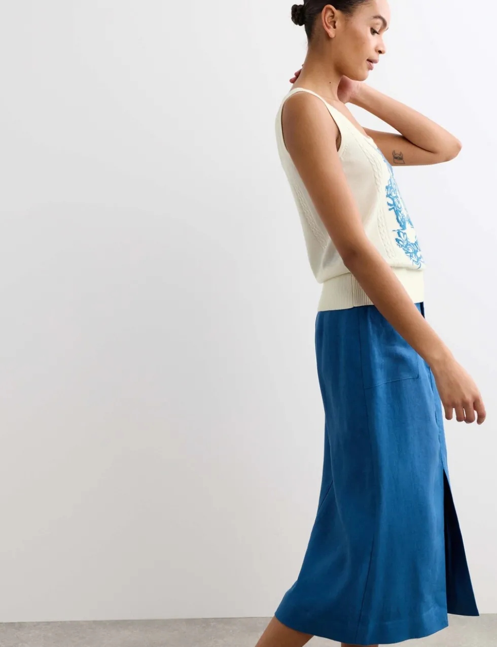 Pure Merino Wool Jacquard Tank Top