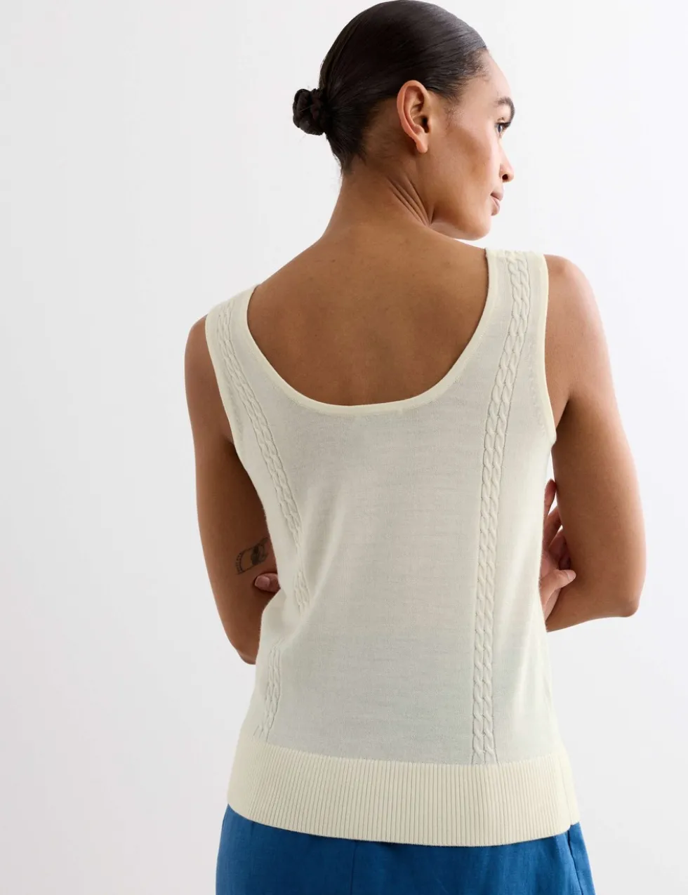 Pure Merino Wool Jacquard Tank Top