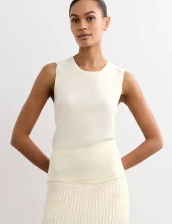 Pure Merino Wool Knitted Vest Top
