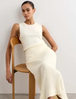 Pure Merino Wool Knitted Vest Top