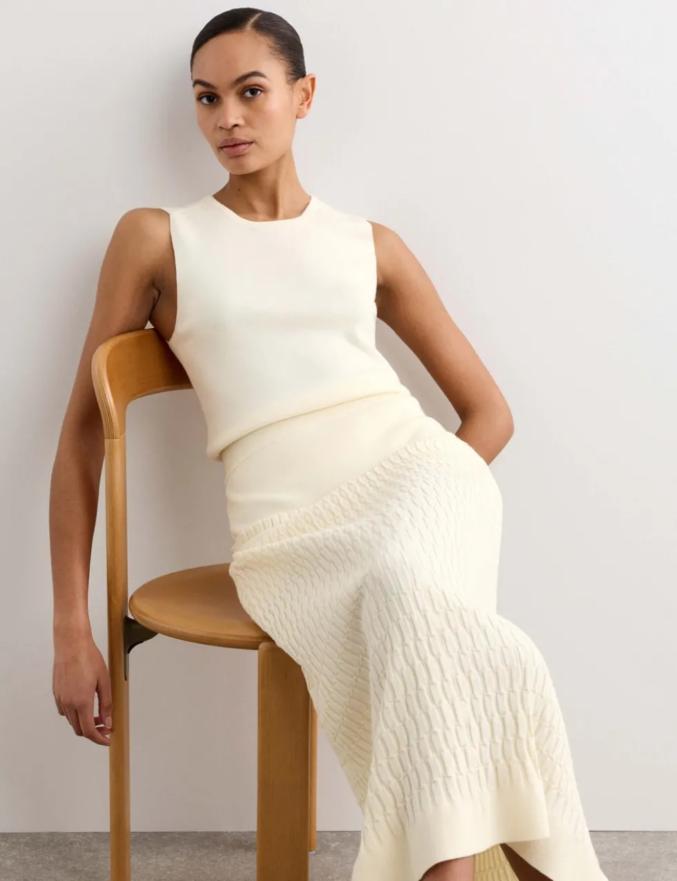 Pure Merino Wool Knitted Vest Top