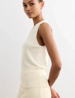 Pure Merino Wool Knitted Vest Top