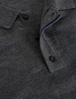 Pure Merino Wool Polo Neck Half Zip Jumper