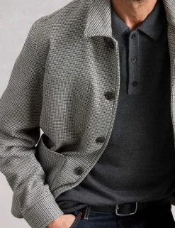 Pure Merino Wool Polo Neck Half Zip Jumper