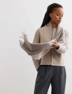 Pure Merino Wool Ribbed Zip Up Cardigan