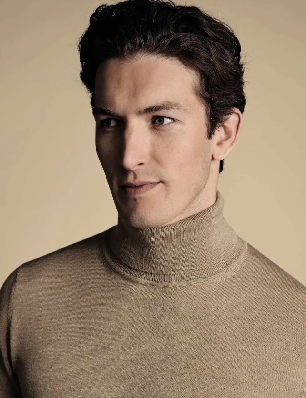 Pure Merino Wool Roll Neck Jumper