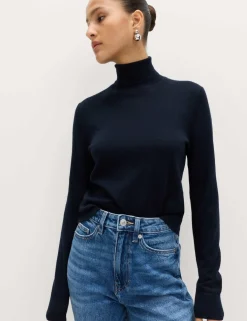 Pure Merino Wool Roll Neck Jumper