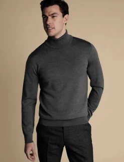 Pure Merino Wool Roll Neck Jumper