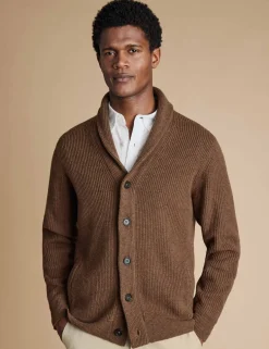 Pure Merino Wool Shawl Collar Cardigan