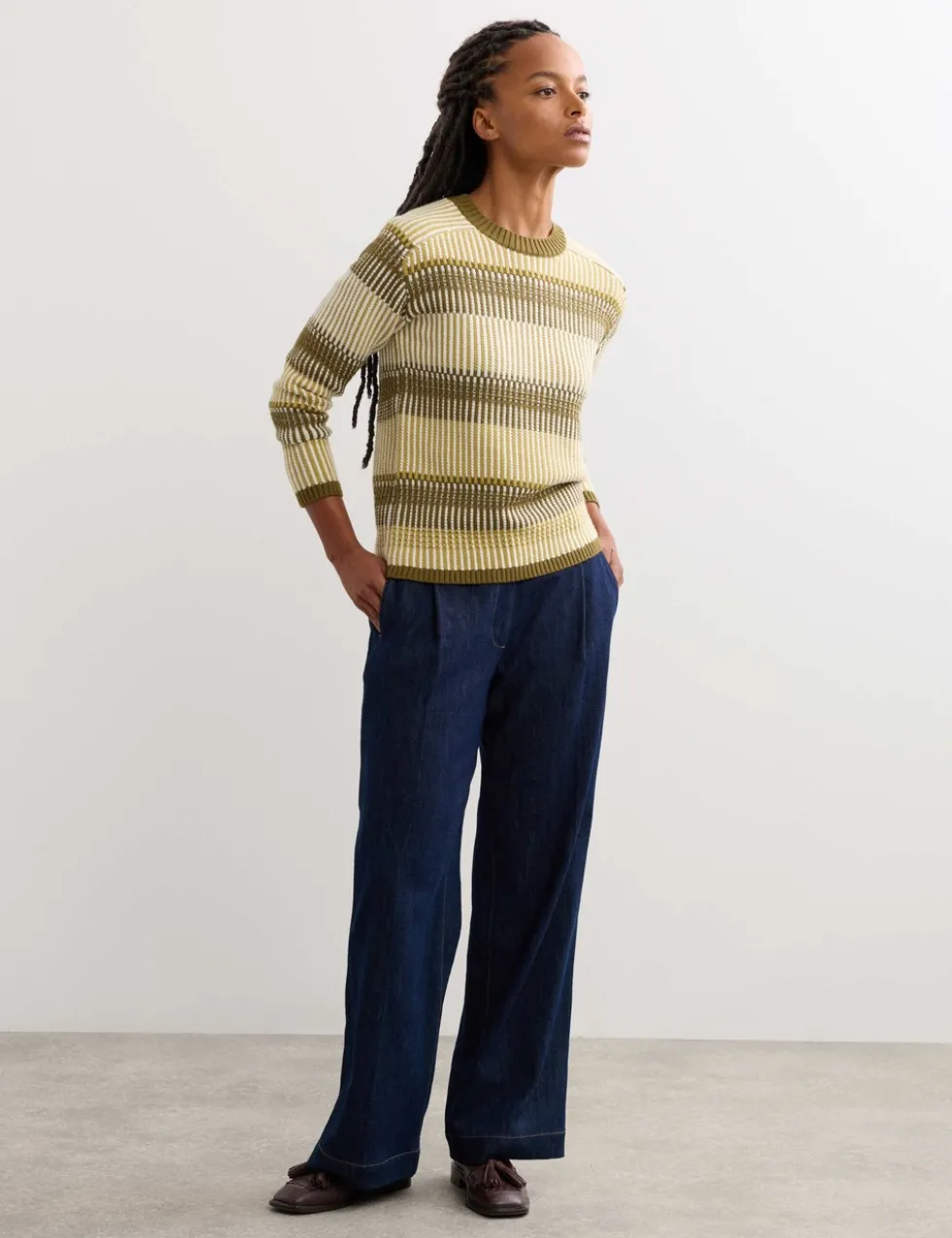 Pure Merino Wool Striped Jumper