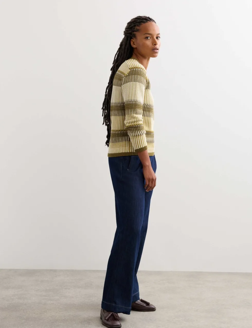 Pure Merino Wool Striped Jumper