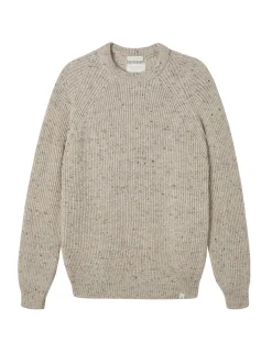 Pure Merino Wool Textured Crew Neck Jumper