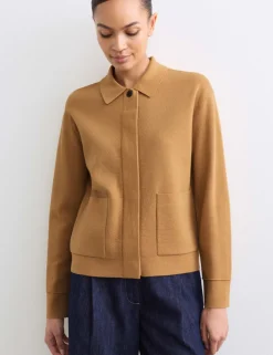 Pure Merino Wool Textured Knitted Jacket