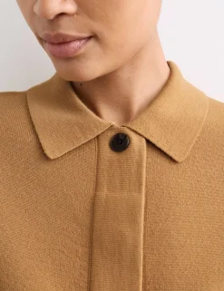 Pure Merino Wool Textured Knitted Jacket