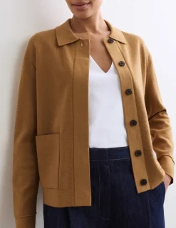 Pure Merino Wool Textured Knitted Jacket