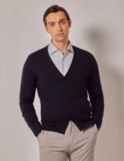 Pure Merino Wool V-Neck Cardigan