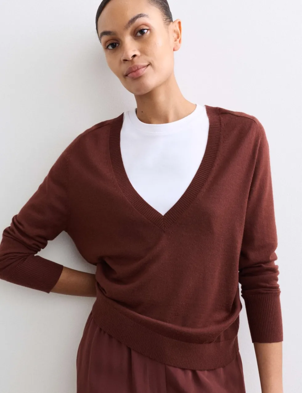 Pure Merino Wool V-Neck Jumper