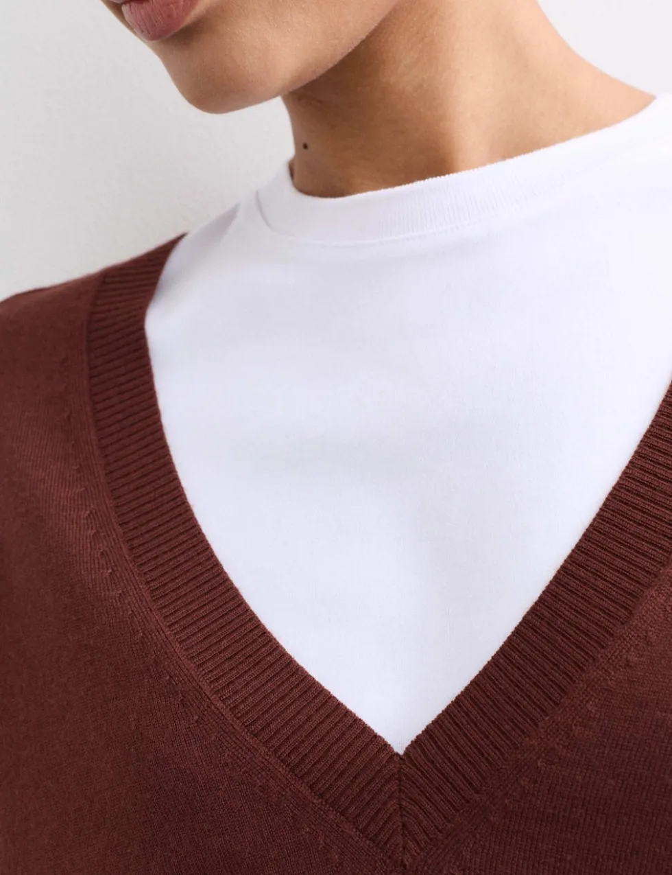 Pure Merino Wool V-Neck Jumper