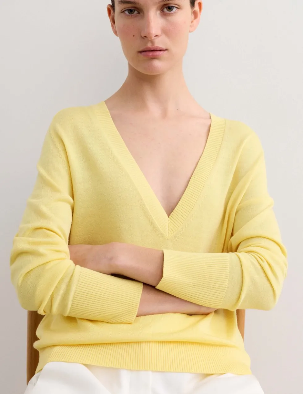 Pure Merino Wool V-Neck Jumper