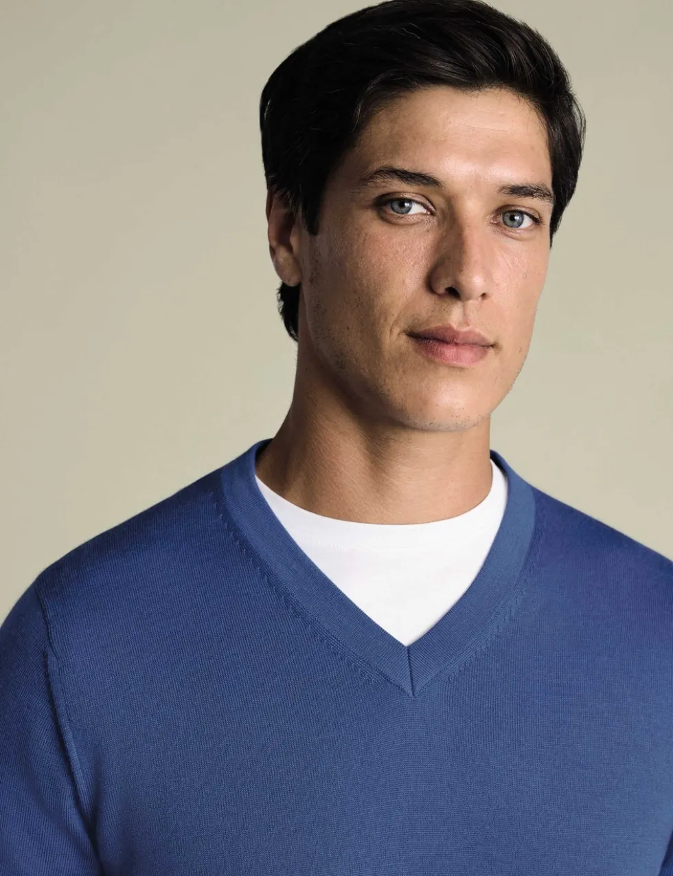 Pure Merino Wool V-Neck Jumper