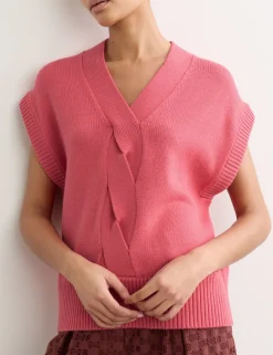 Pure Merino Wool V-Neck Knitted Vest
