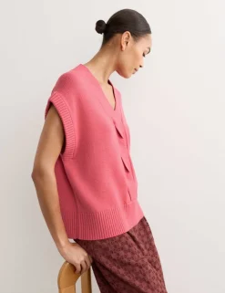 Pure Merino Wool V-Neck Knitted Vest