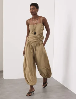 Pure Silk Balloon Trousers