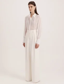Pure Silk Collared Shirt