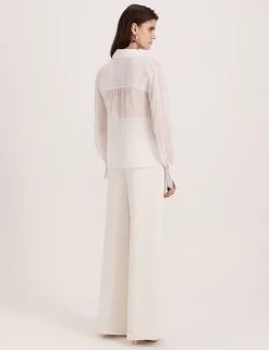 Pure Silk Collared Shirt