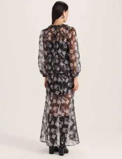 Pure Silk Organza Primrose Floral Top
