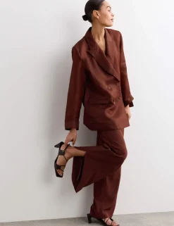 Pure Silk Wide Leg Trousers