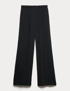 Pure Silk Wide Leg Trousers