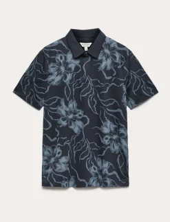 Pure Supima® Cotton Floral Polo Shirt