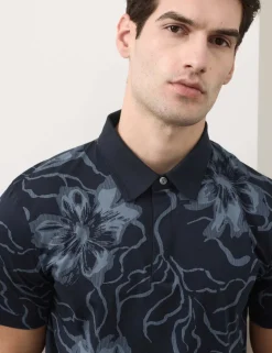 Pure Supima® Cotton Floral Polo Shirt