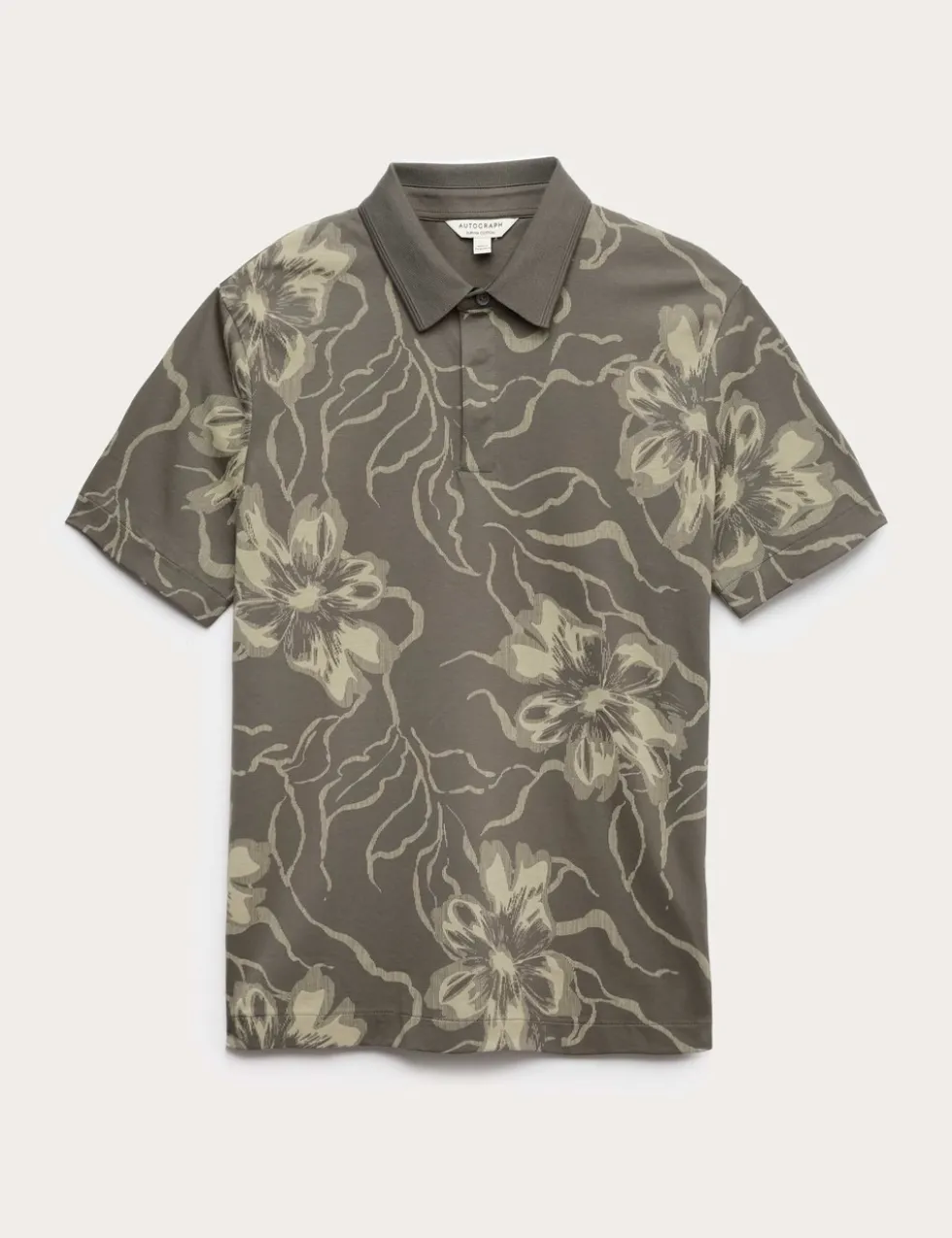Pure Supima® Cotton Floral Polo Shirt