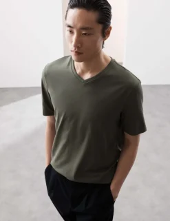 Pure Supima® Cotton V-Neck T-Shirt