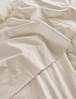 Pure Washed Cotton Percale Flat Sheet