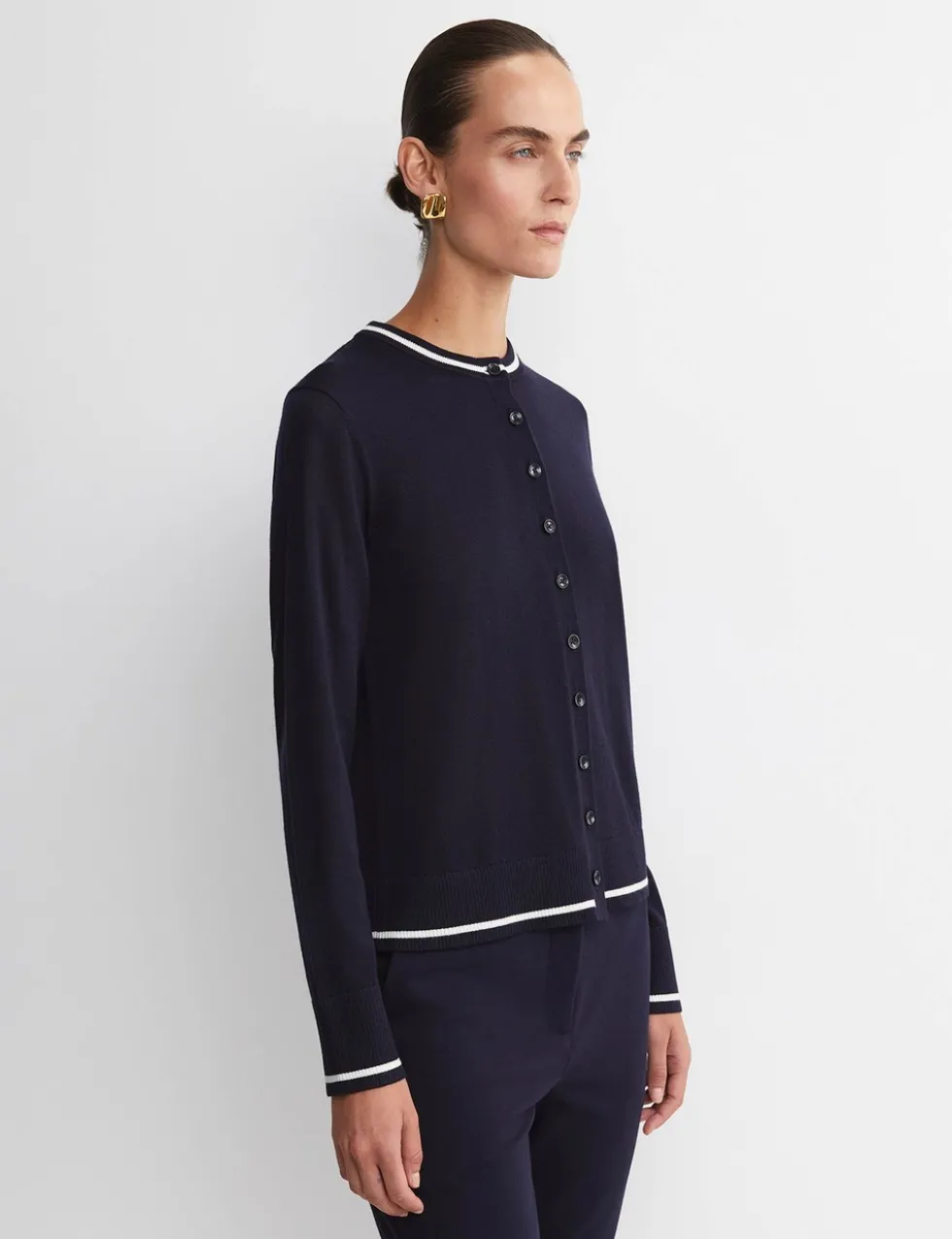 Pure Wool Button Front Cardigan