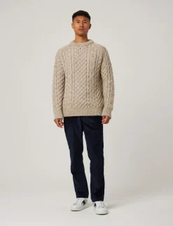 Pure Wool Cable Crew Neck Jumper
