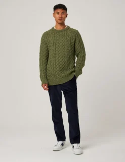 Pure Wool Cable Crew Neck Jumper