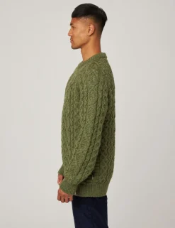 Pure Wool Cable Crew Neck Jumper