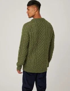 Pure Wool Cable Crew Neck Jumper