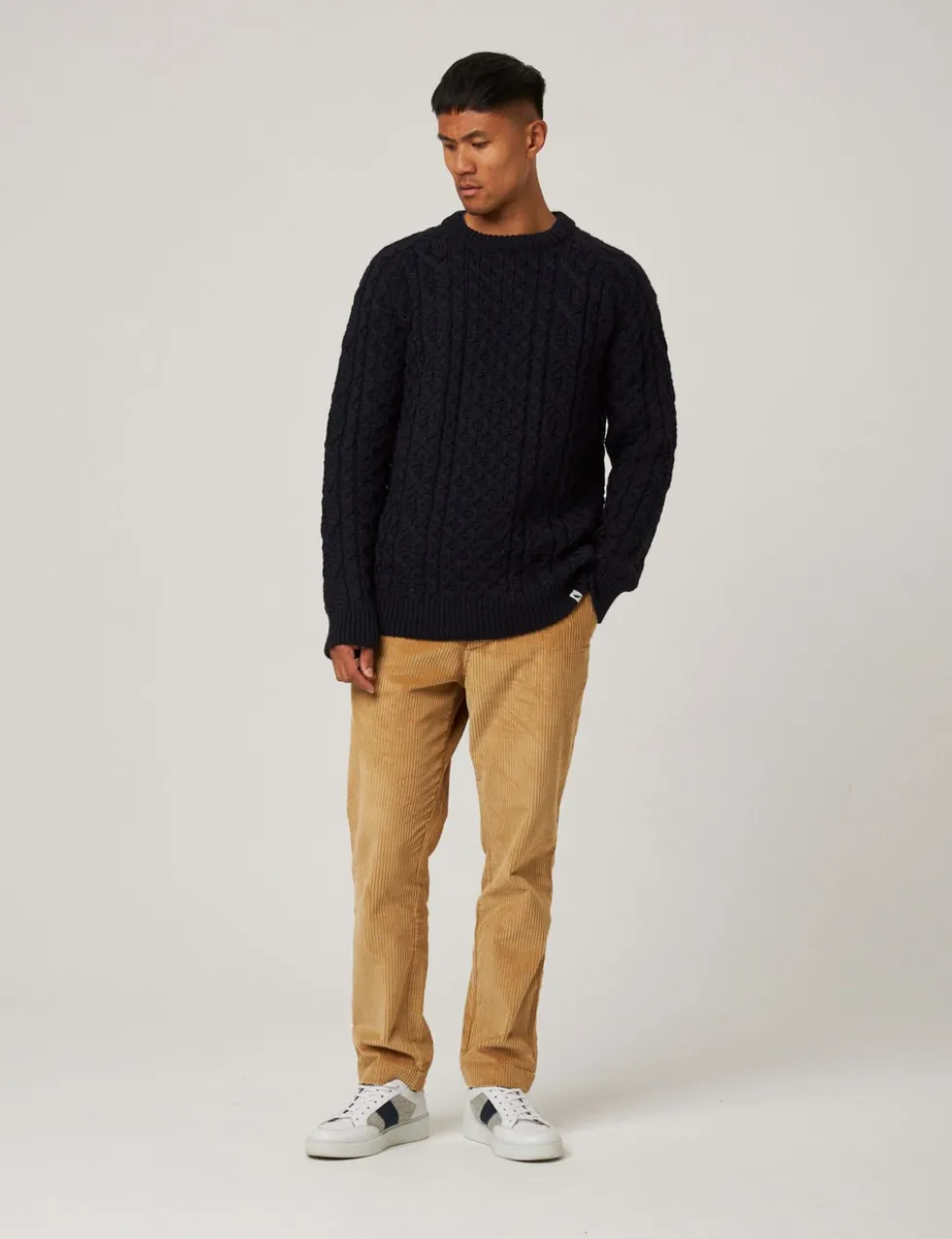 Pure Wool Cable Crew Neck Jumper